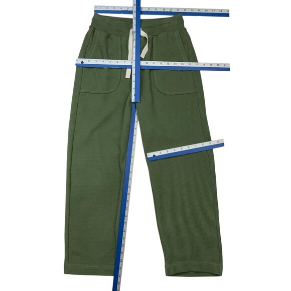 Madewell MWL Textured Waffle Straight Sweatpants XS Faded Palm Green High Rise - Picture 4 of 12